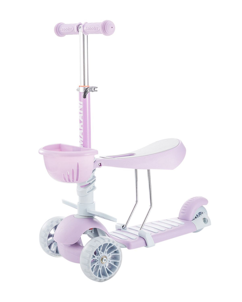 Trotineta 3in1 Makani BonBon Candy Lilac cu LED