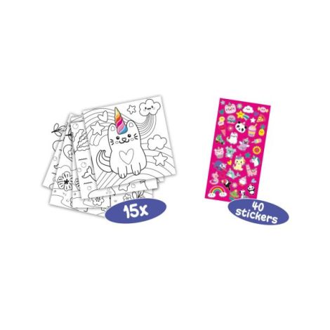 Carte de Colorat Unicorn Ses Creative cu Stickere - imagine 2