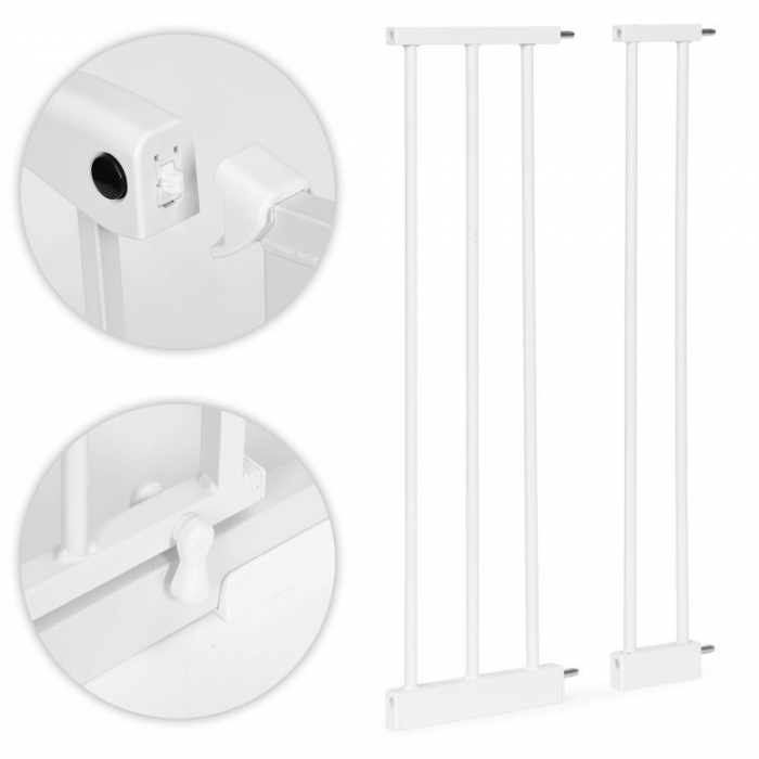Poarta Siguranta Ecotoys Alb 74-105cm - imagine 10