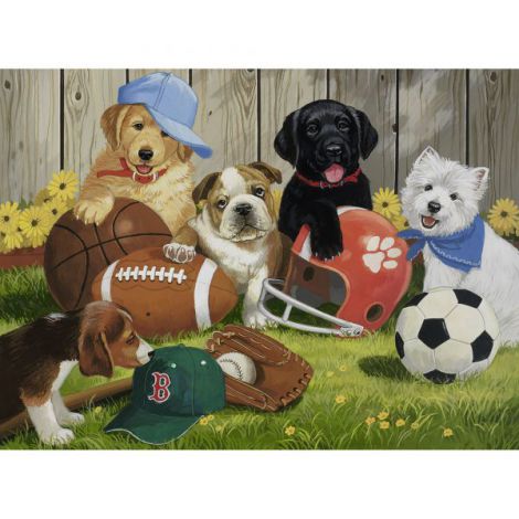 Puzzle Cățeluși Sportivi 200 piese Ravensburger - imagine 2