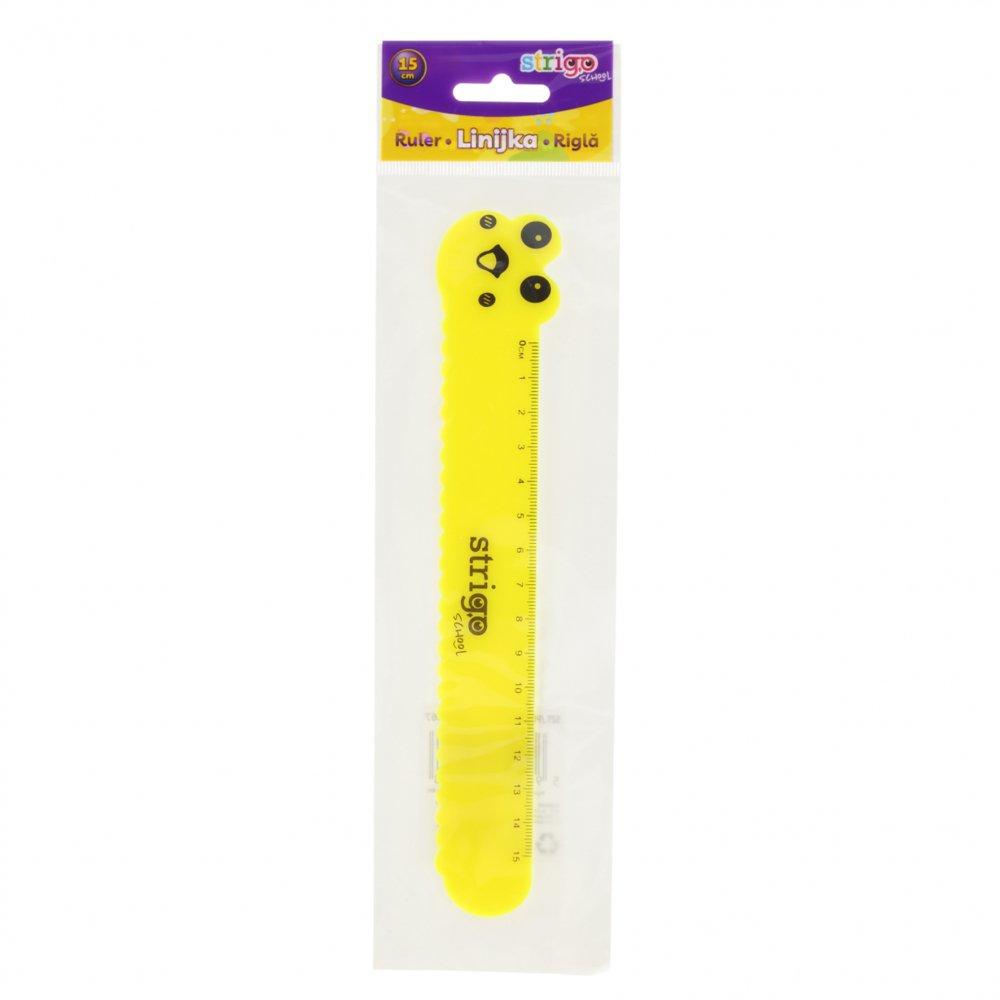 Rigla Broască Strigo 15 cm | Design Distractiv pentru Copii