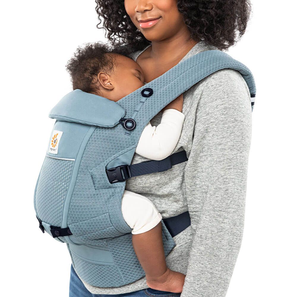 Marsupiu Ergobaby Adapt Soft Flex Mesh, Slate Blue - imagine 2