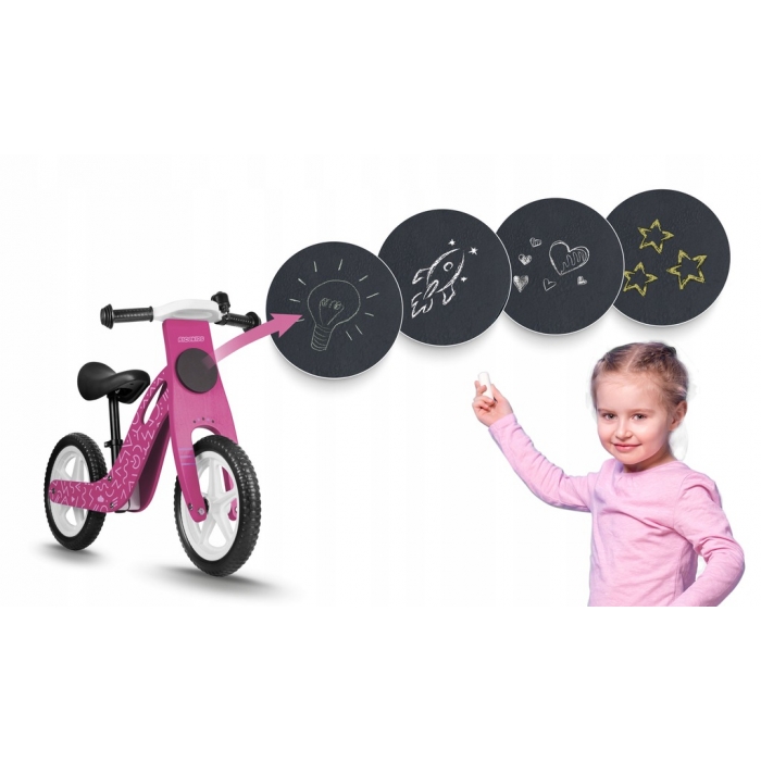 Bicicleta Ricokids Roz | Fără pedale, lemn - imagine 3
