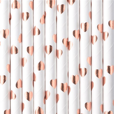 Paie Inimi Rose Gold pentru Petreceri Party Deco