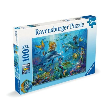 Puzzle Ravensburger Sirene și Delfini 100p - imagine 3