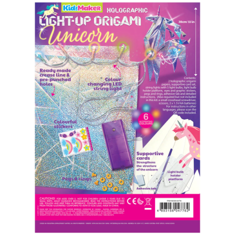 Set Origami Unicorn Holografic cu LED - 4M - imagine 2