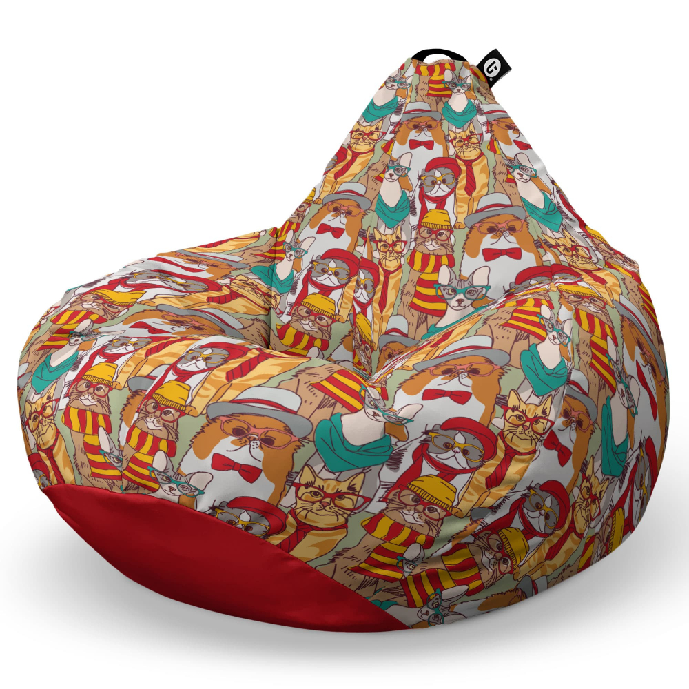 Fotoliu Puf Hipster Pisici XL Updeco - imagine 6
