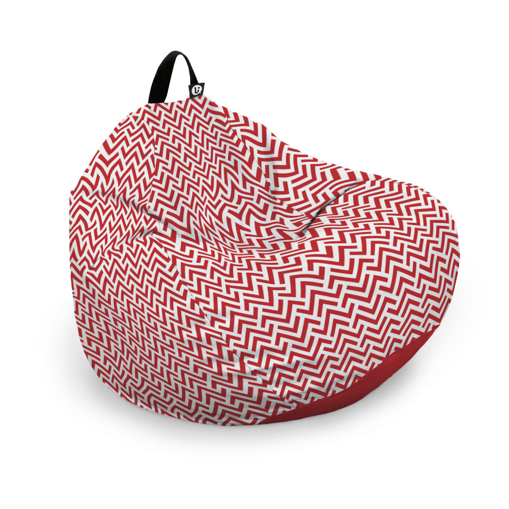 Husa Bean Bag Para XL Rosu-Alb, Updeco - imagine 6