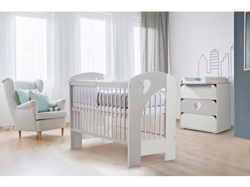 Set Mobilier Copii Klups Nel Heart Alb-Gri - imagine 6