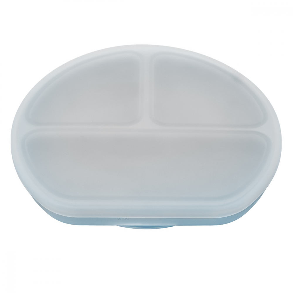 Farfurie Silicon AppeKids Aqua Blue cu Ventuză - imagine 4