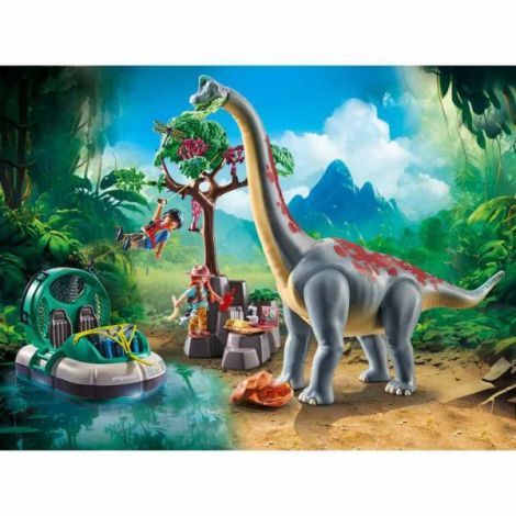 Playmobil Brachiosaurus & Hovercraft Aventură - imagine 5
