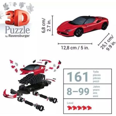 Puzzle 3D Ferrari SF 90 - Ravensburger - imagine 5