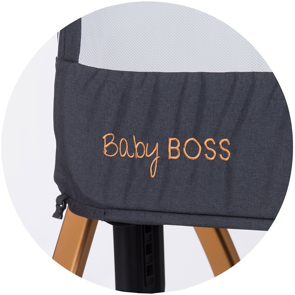Patut Co-Sleeper Chipolino Baby Boss, Aluminiu - imagine 4