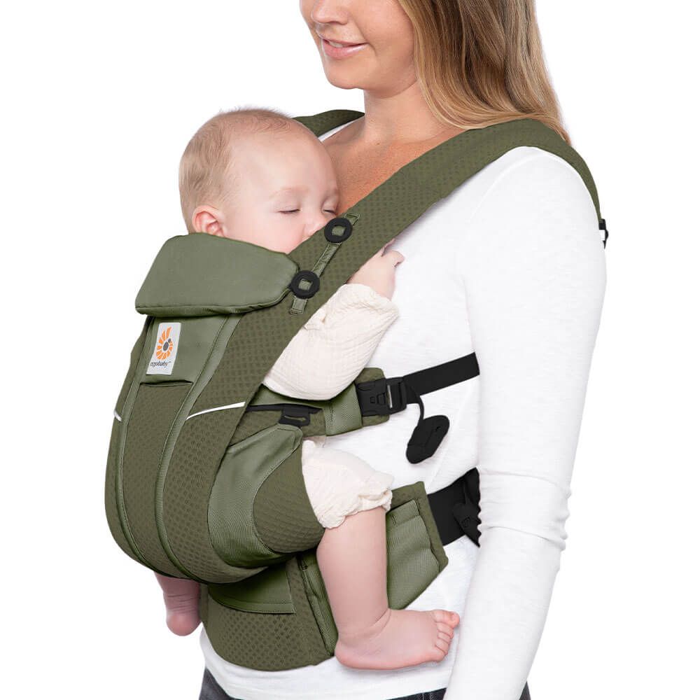 Marsupiu Ergobaby Omni Breeze Olive – Ultra Respirabil - imagine 3