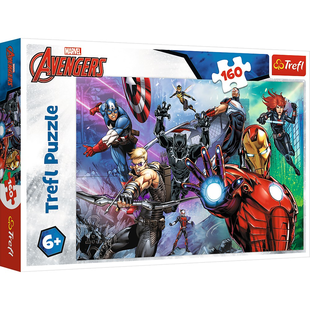 Puzzle Trefl Marvel 160 piese - Eroi în acțiune