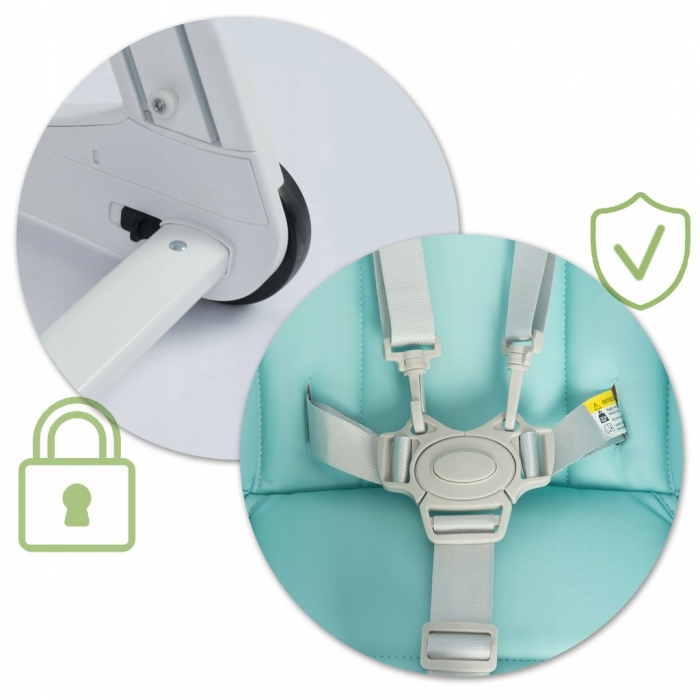 Scaun Ricokids Tugo 3-in-1 Turcoaz - imagine 3