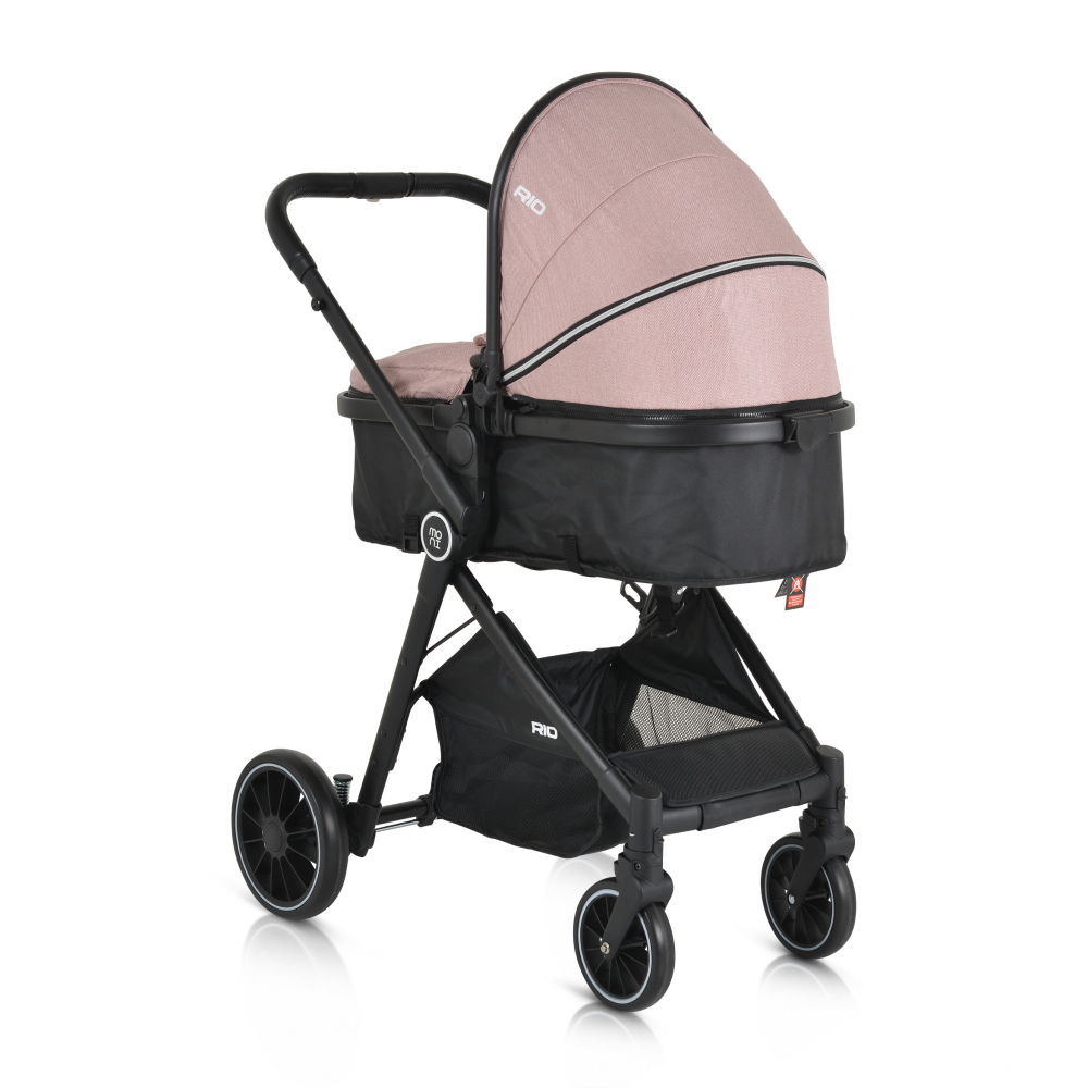 Carucior Moni Rio 2in1 Aluminiu, Roz - imagine 4