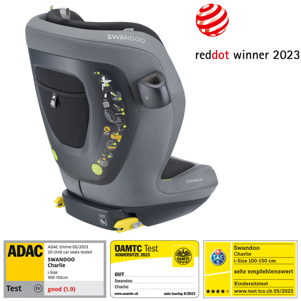 Scaun Swandoo Charlie i-Size ADAC - Siguranță Premium