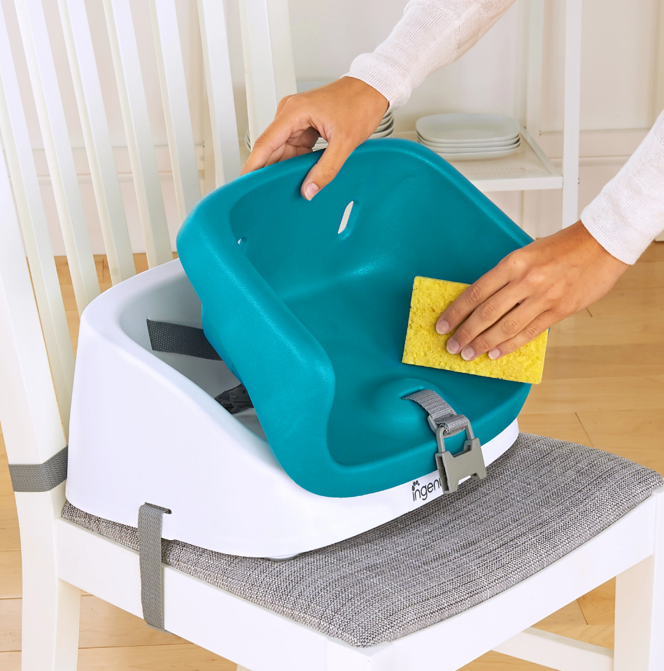 Scaun Booster Ingenuity SmartClean, Albastru - imagine 3