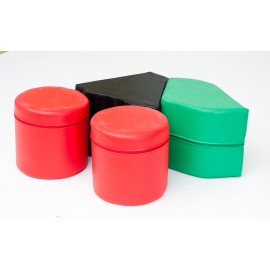 Set 4 Pufuri Novum Cirese, Ușor de Curățat - imagine 4