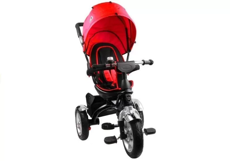 Tricicleta LeanToys Rosu 9luni-25kg Maner Reglabil