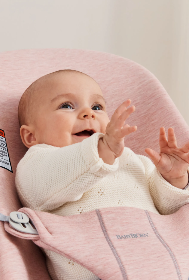 Balansoar BabyBjorn Bliss Light Pink 3D Jersey - imagine 5