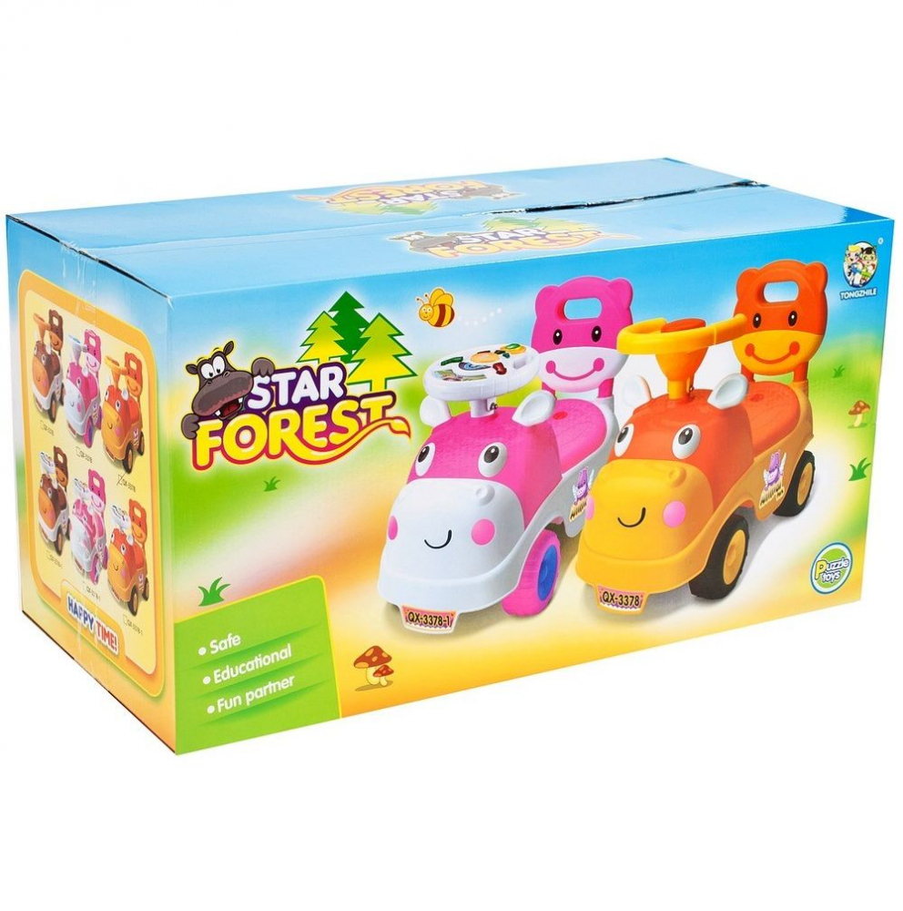 Ride-On MalPlay Hipcio Walker Pink, cu spatar - imagine 3