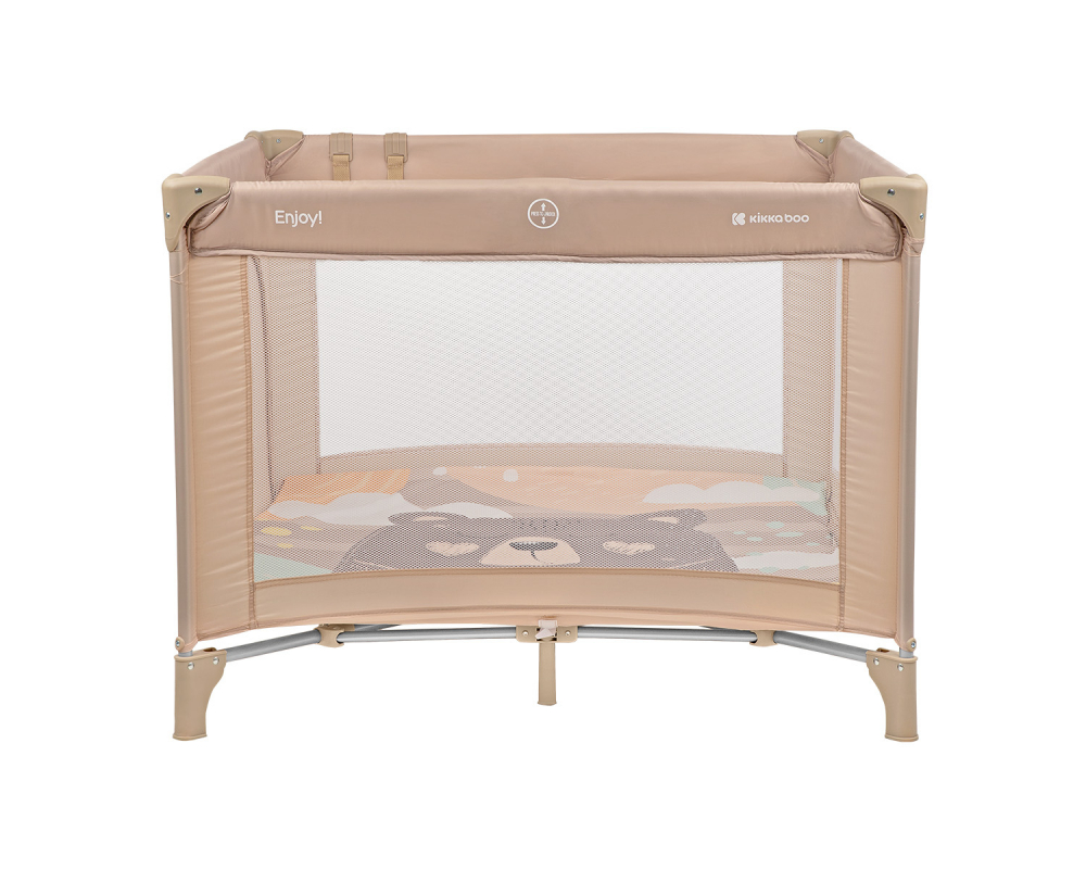 Tarc Kikkaboo Enjoy Beige Bear, pliere compactă și saltea - imagine 5