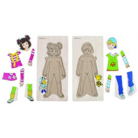 Puzzle Lemn Îmbrăcăm Copiii Beleduc - imagine 2
