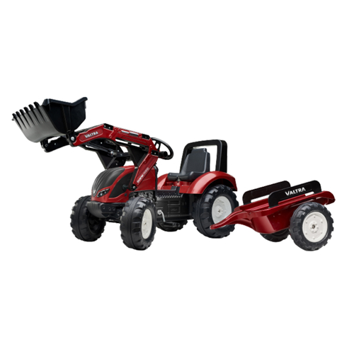 Tractor Falk cu pedale și remorcă roșu