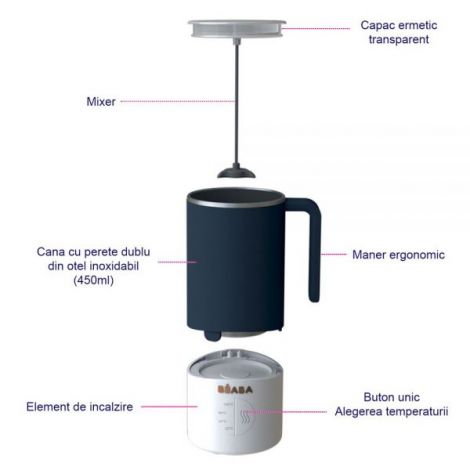Beaba MilkPrep Night Blue - Preparator Lapte Automat - imagine 6
