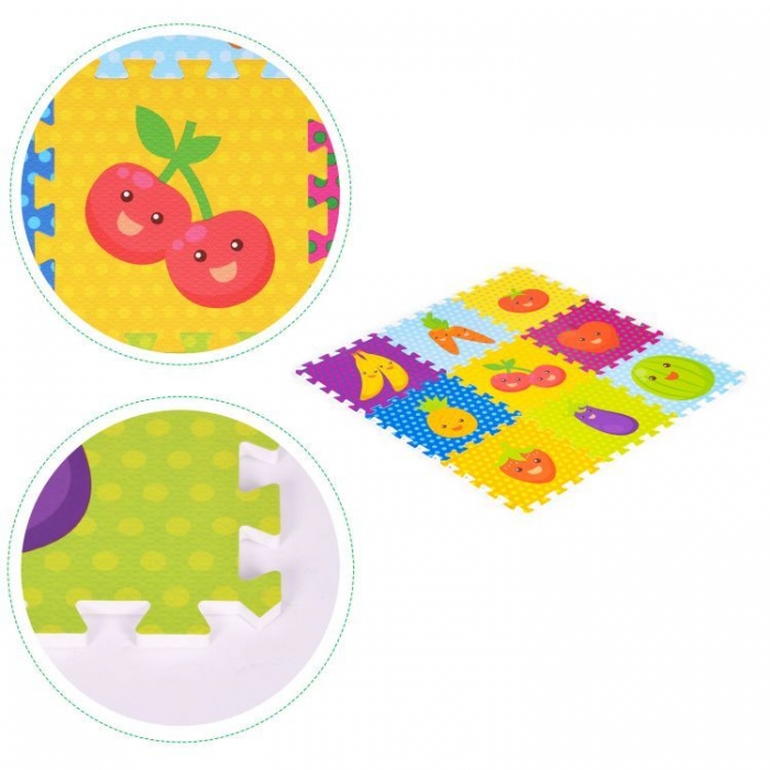 Salteluta joaca IPlay 86x86cm Fructe si legume educativa - imagine 5