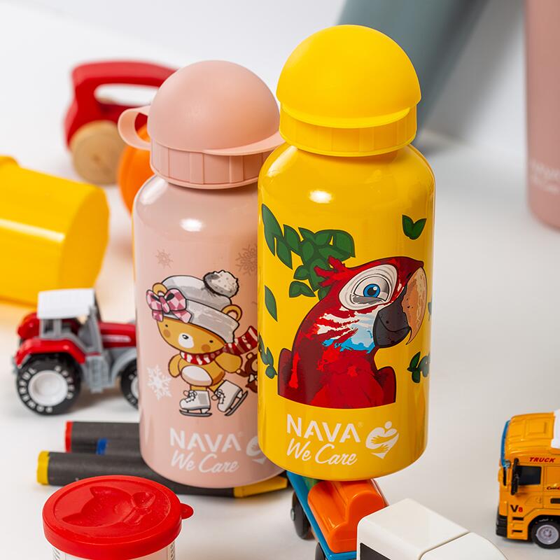 Nava We Care Sticlă Termică 400ml Galben - imagine 4