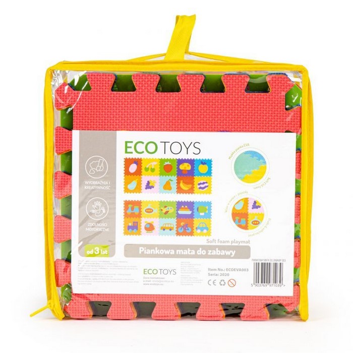 Salteluta Puzzle Ecotoys 20 buc - Educativa si Sigura - imagine 2