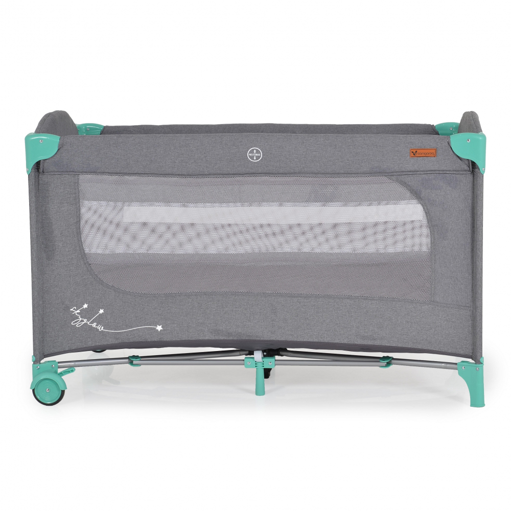 Pătuț Cangaroo SkyGlow 2in1, Pliabil, Mint - imagine 2