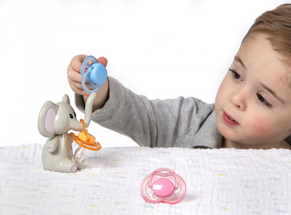 Suport Suzetă Elefant Melii Blue | 4 poziții - imagine 3