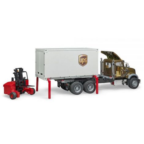 Bruder Camion UPS Mack cu Stivuitor - imagine 4