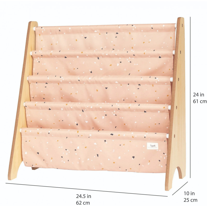Raft Organizator Cărți 3 Sprouts Terrazzo Clay - imagine 2