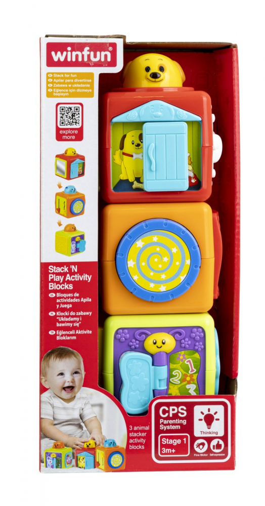 Winfun Set 3 Cuburi Educativ Bebelusi