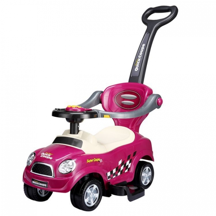 Ecotoys Mini Cooper Roz, Masinuta de Impins 1-3 Ani - imagine 5