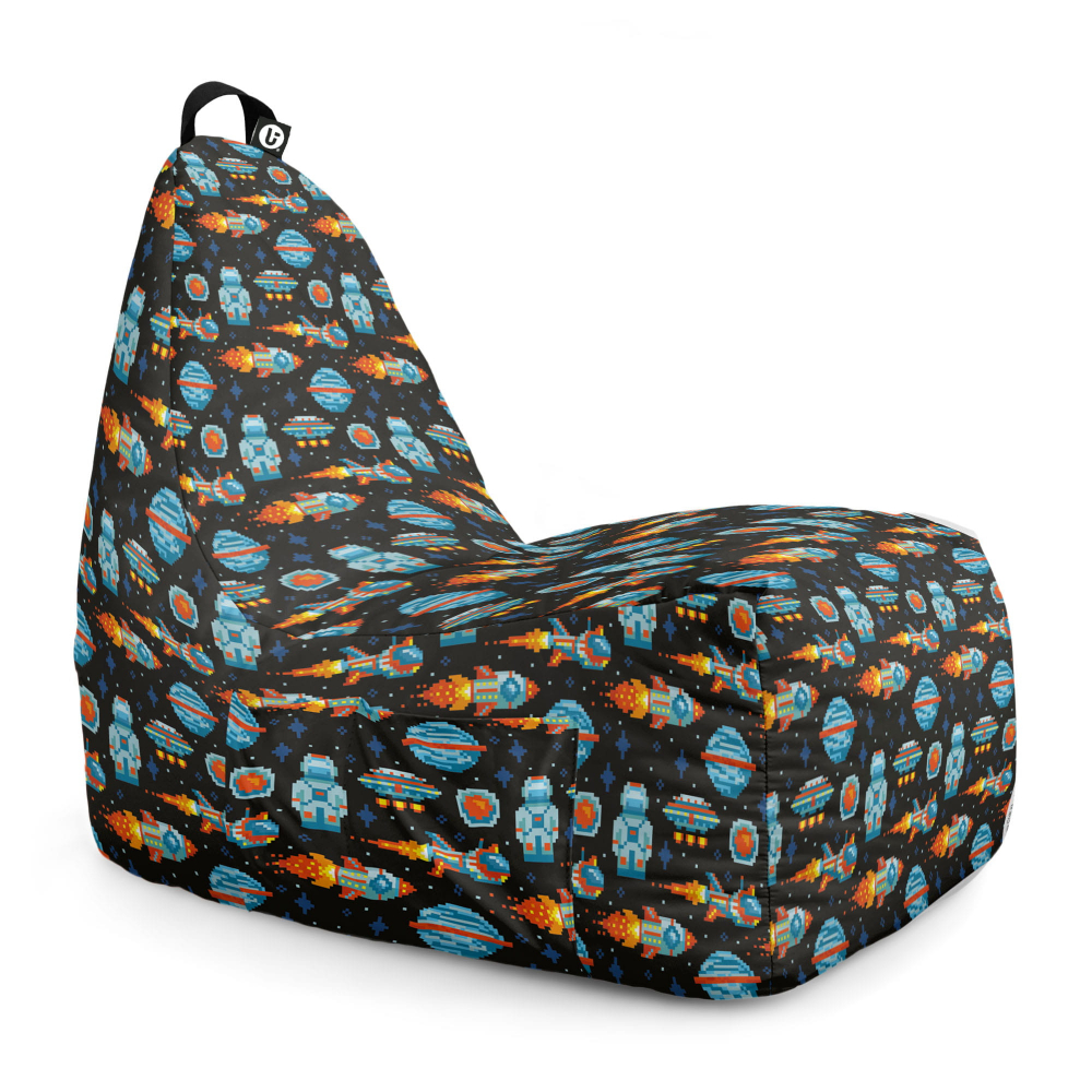 Fotoliu Puf Chill XL Updeco Retro Space Ships - imagine 6