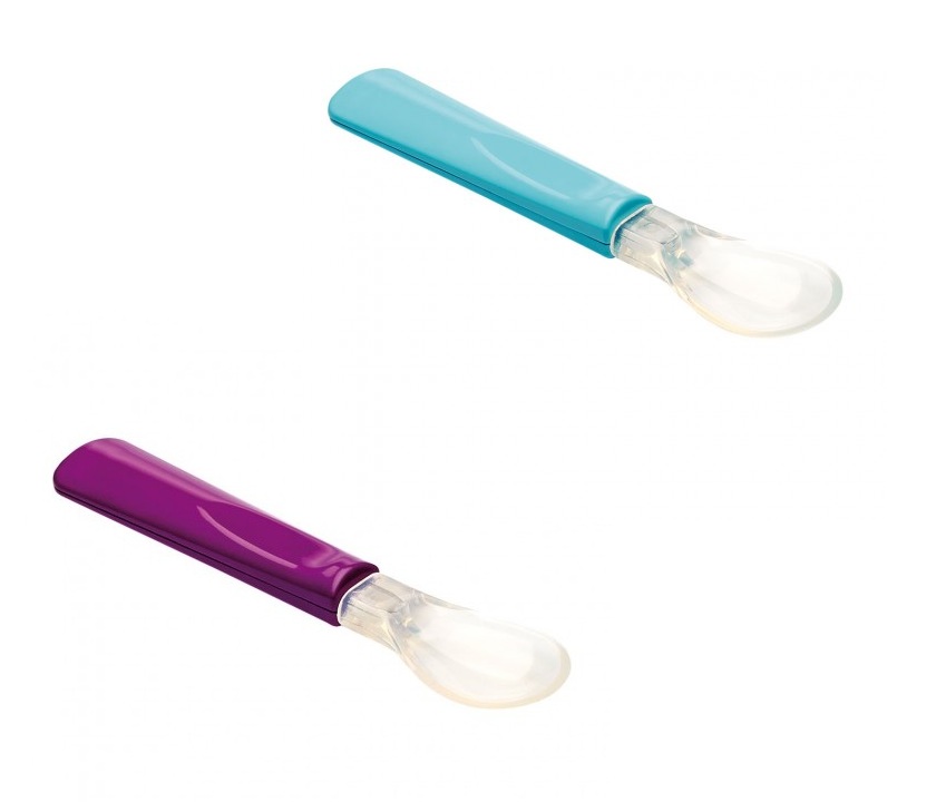 Set 2 lingurițe silicon Thermobaby, diversificare - imagine 3