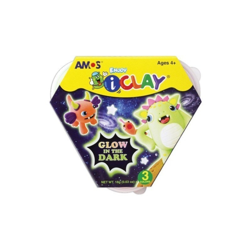 Plastilină Fosforescentă iClay Amos - Strălucește în Întuneric