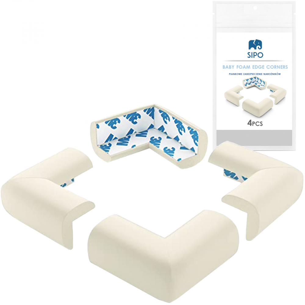 Aparatori moi Sipo Baby Safety, 4 bucăți, crem - imagine 3