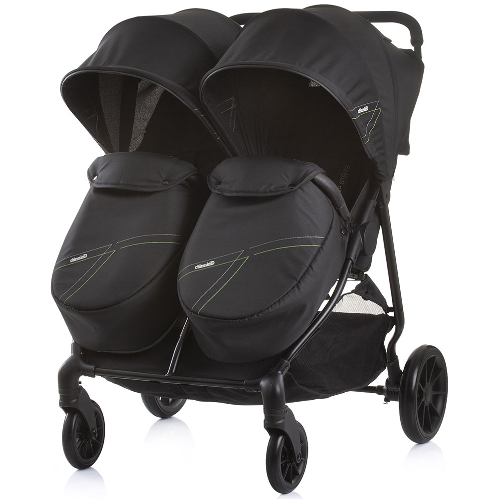 Carucior gemeni Chipolino Top Stars Ebony, 0-15kg