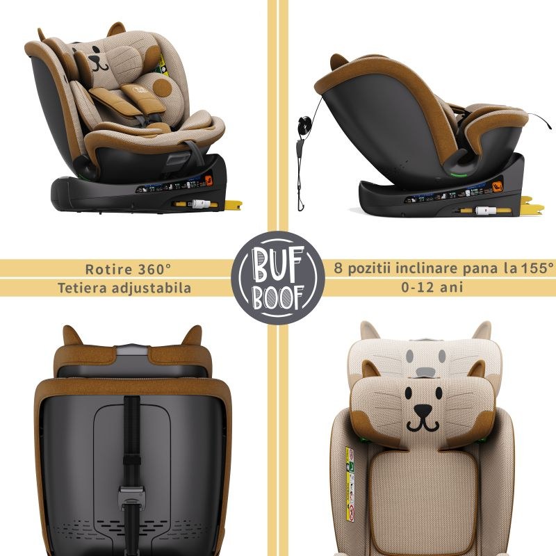 Buf Boof B-Joy Deluxe - Scaun Auto 360° iSize - imagine 4