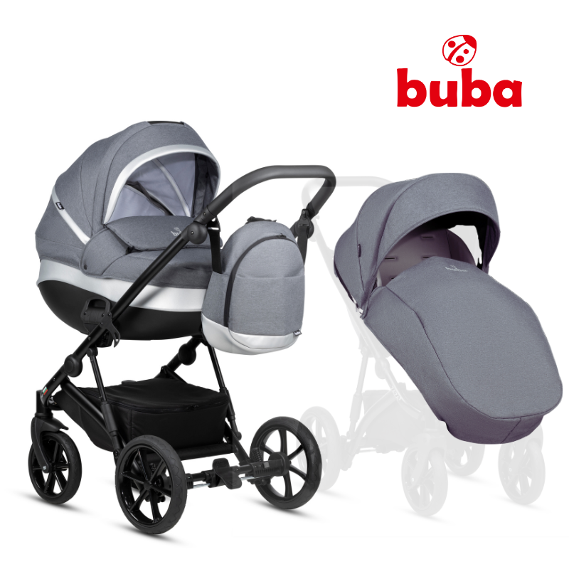 Carucior Buba Zaza2 2-in-1 Premium Grey - imagine 5