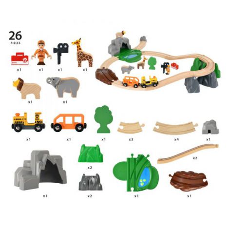 BRIO Set Aventură în Safari 33960 - Trenuleț cu Animale - imagine 3