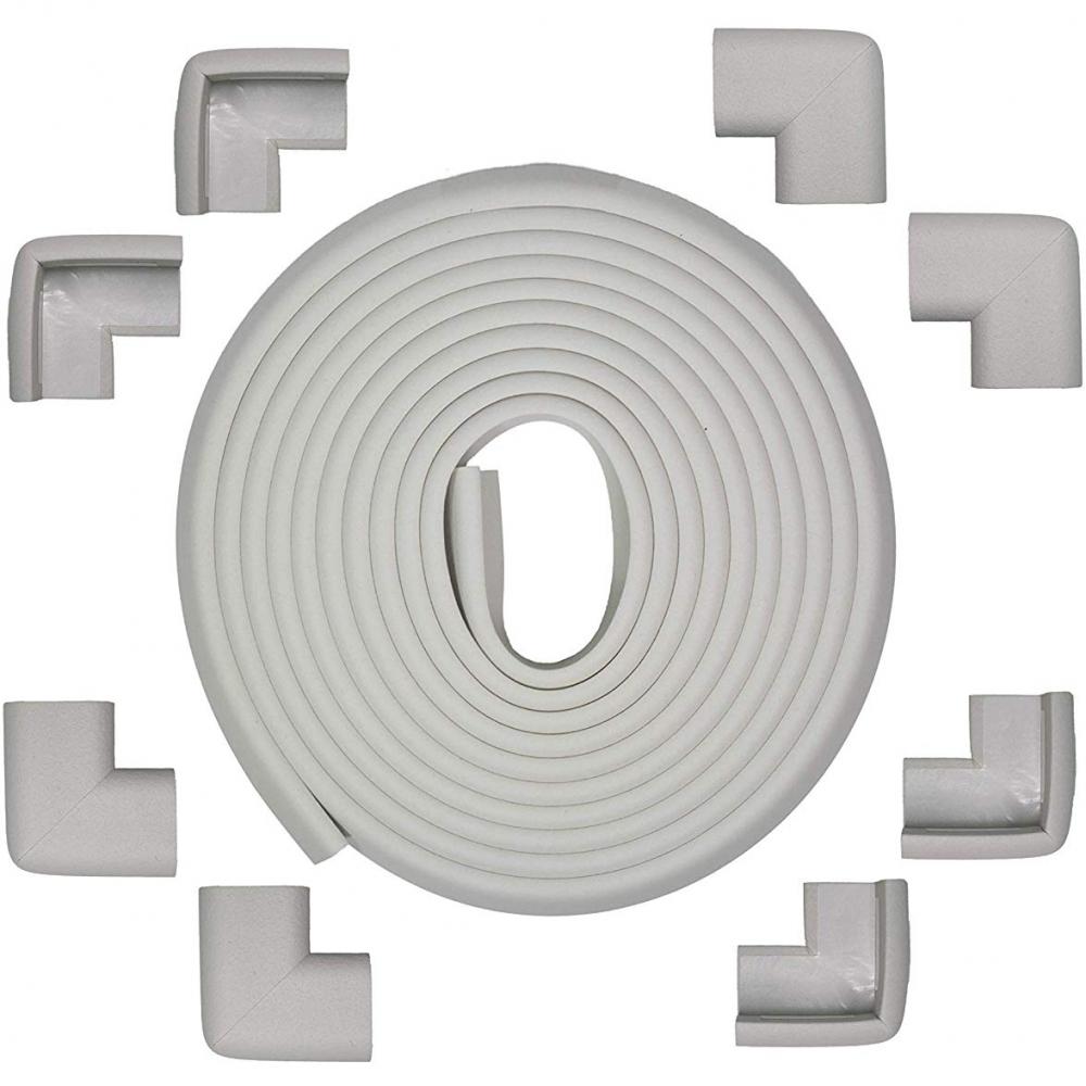 Set Protecție Bambinice 6m + 8 Colțuri, Gri