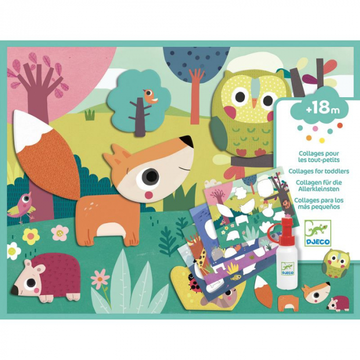Colaje Djeco Animale | Joc Creativ 18 Luni+